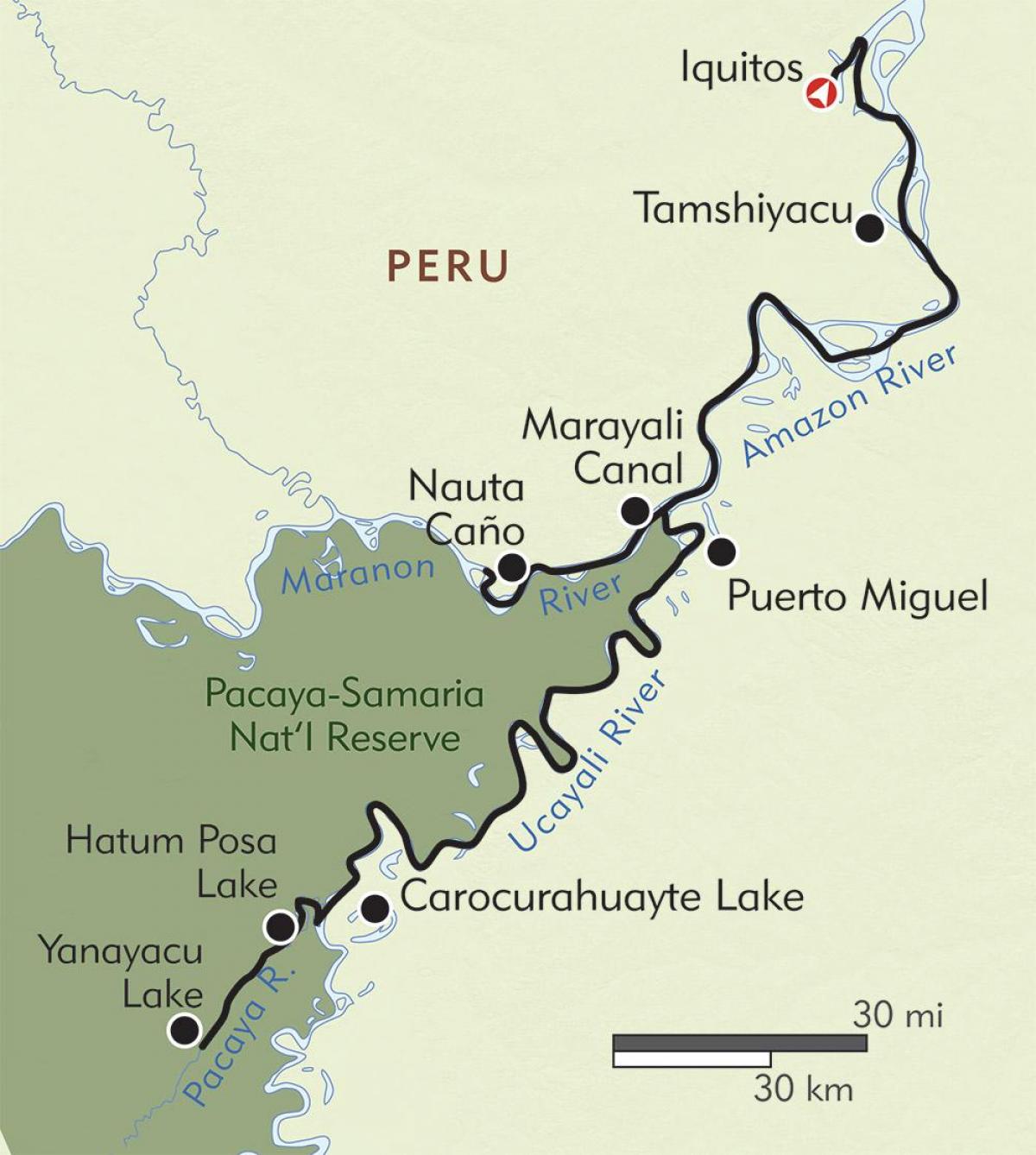 Amazon Peru xəritə