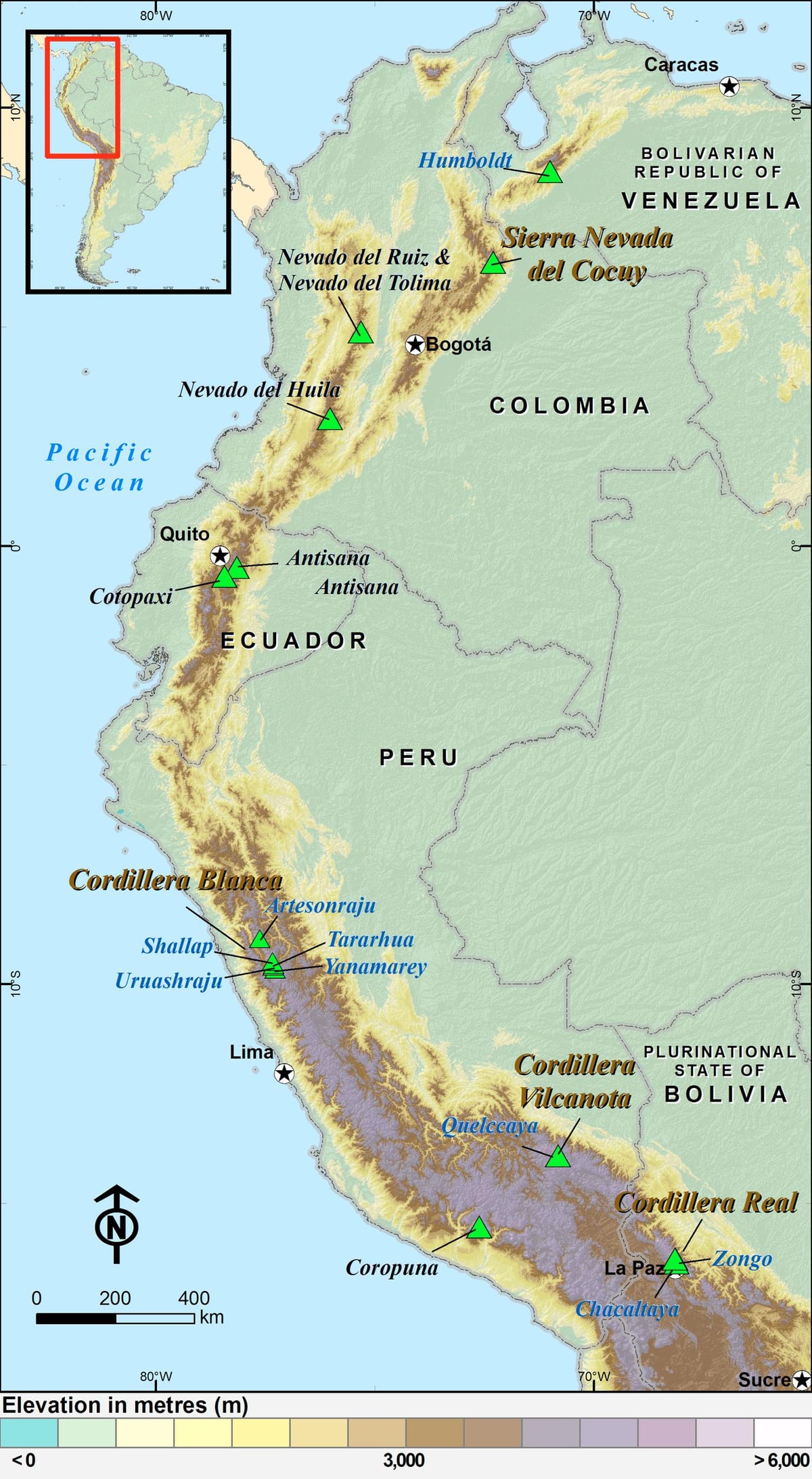 Peru Андах xəritə