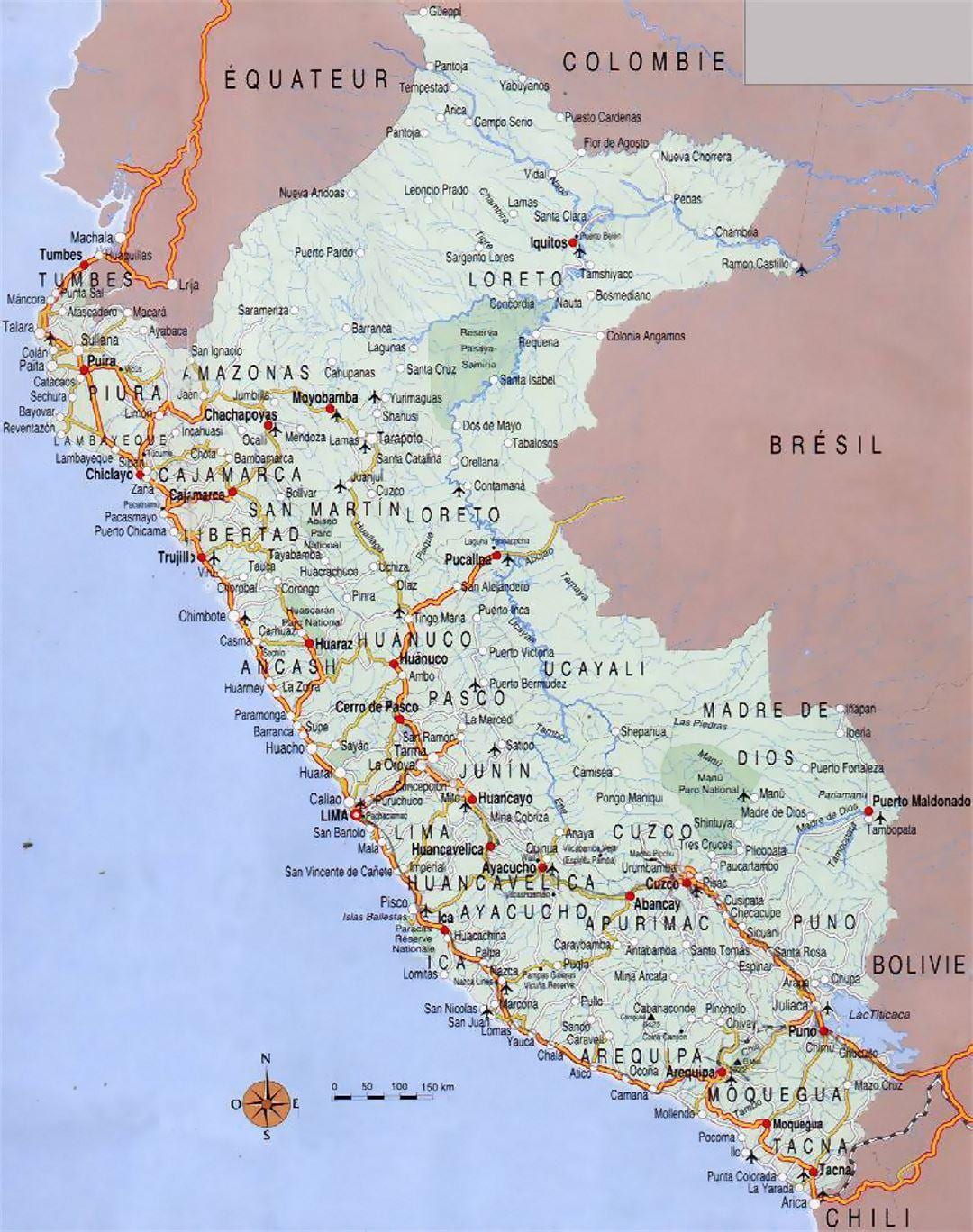 şəhərin xəritəsi Peru