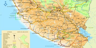 Xəritə Cənubi Peru