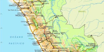Анды Peru xəritə