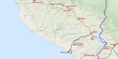 Peru qatar xəritədə