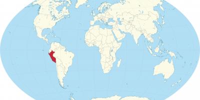 Dünyanın xəritəsi gösteren Peru